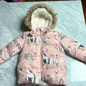Girls Pink Hooded Puffer Jacket | Sz 2-3T